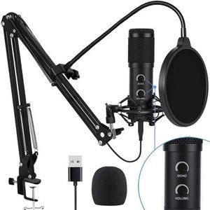 USB Condenser Microphone for Computer, Great for Gaming, Podcast, LiveStreaming